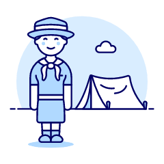 Scout Camp 4 Illustration from UX Duotone Set