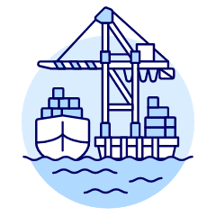 Cargo Port Illustration from UX Duotone Set
