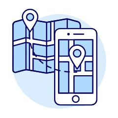 Gps Direction Illustration from UX Duotone Set