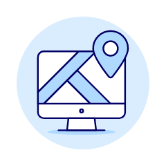 Map Navigation Application Illustration from UX Duotone Set