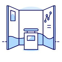 Booth Backdrop Illustration from UX Duotone Set