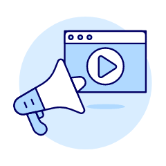 Megaphone Browser 1 Illustration from UX Duotone Set