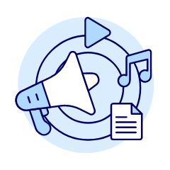 Megaphone Multimedia Illustration from UX Duotone Set