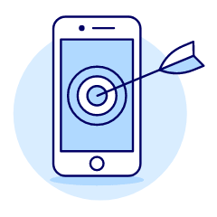 Ad Target Phone Illustration from UX Duotone Set
