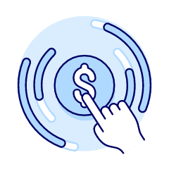 Click Revenue Hand 1 Illustration from UX Duotone Set