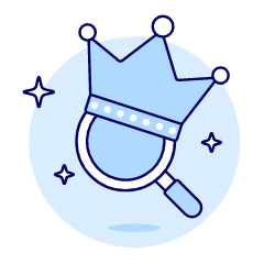 Magnifier Crown Illustration from UX Duotone Set