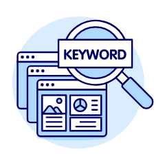SEO Keyword Browsers Illustration from UX Duotone Set