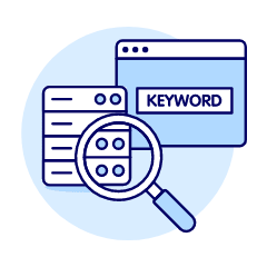 SEO Keyword Database Illustration from UX Duotone Set
