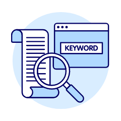 SEO Keyword List Illustration from UX Duotone Set