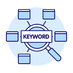 SEO Keyword Network Illustration from UX Duotone Set
