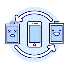 Battery Cycle Illustration from UX Duotone Set