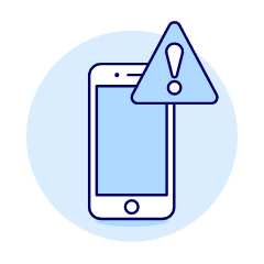 Phone Warning Illustration from UX Duotone Set