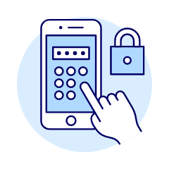 Pin Lock Screen 1 Illustration from UX Duotone Set