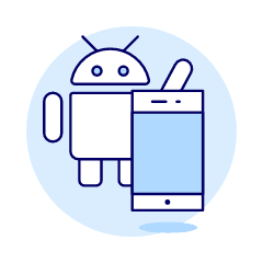 Android Phone Illustration from UX Duotone Set