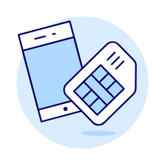 Phone Sin Card Illustration from UX Duotone Set