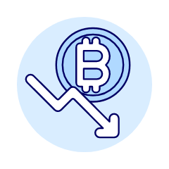 Bitcoin Decreasing Illustration from UX Duotone Set