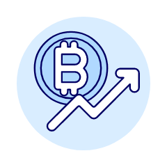 Bitcoin Increasing Illustration from UX Duotone Set