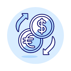 Currencies Exchange Illustration from UX Duotone Set