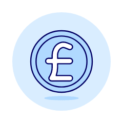 Pound Illustration from UX Duotone Set