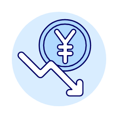 Yen Yuan Decreasing Illustration from UX Duotone Set