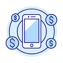Digital Money Illustration from UX Duotone Set