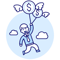 Money Fly 2 Illustration from UX Duotone Set