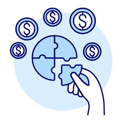 Coin Jigsaw 1 Illustration from UX Duotone Set