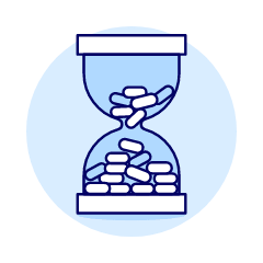 Hourglass Coins Illustration from UX Duotone Set