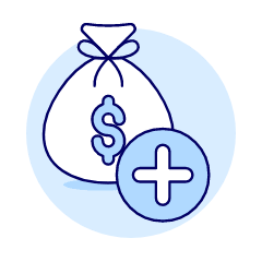 Money Bag Add Illustration from UX Duotone Set