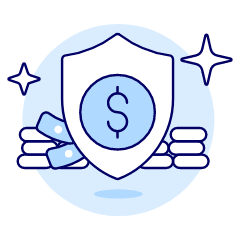 Money Shield Illustration from UX Duotone Set