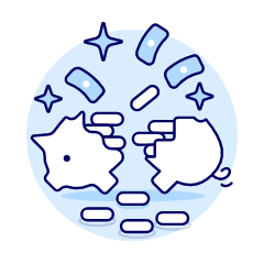 Piggy Bank Broken Illustration from UX Duotone Set
