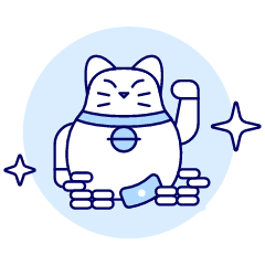 Lucky Cat Illustration from UX Duotone Set