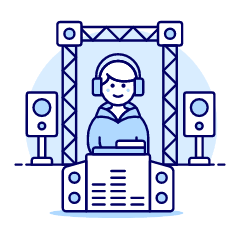 Dj Booth 1 Illustration from UX Duotone Set