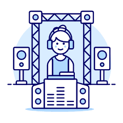 Dj Booth 4 Illustration from UX Duotone Set