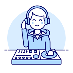 Dj Mix 1 Illustration from UX Duotone Set