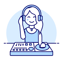 Dj Mix 4 Illustration from UX Duotone Set
