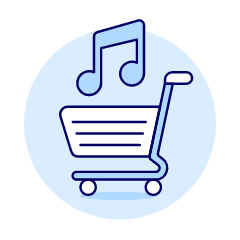 Music Cart Illustration from UX Duotone Set