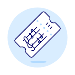 Music Ticket Illustration from UX Duotone Set