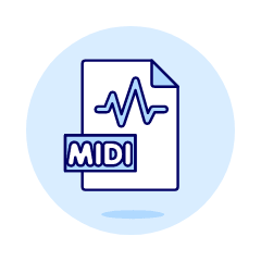 File Sound Midi Illustration from UX Duotone Set