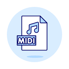 Format File Midi Illustration from UX Duotone Set