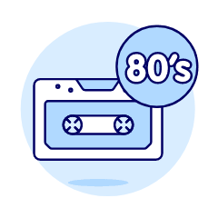 Cassette 80 S Illustration from UX Duotone Set