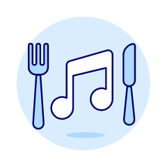 Diner Playlist Illustration from UX Duotone Set