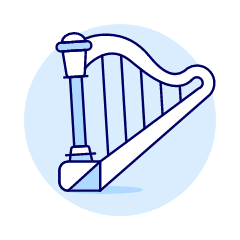 Instruments Harp Illustration from UX Duotone Set
