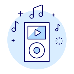 Ipod Play Illustration from UX Duotone Set