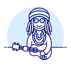 Reggae Ukulele 3 Illustration from UX Duotone Set