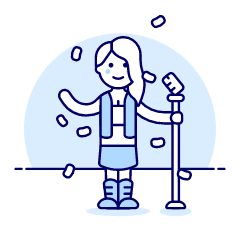 Singer Concert 1 Illustration from UX Duotone Set