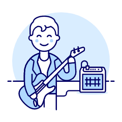 Singer Guitar 1 Illustration from UX Duotone Set