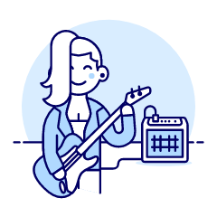 Singer Guitar 6 Illustration from UX Duotone Set