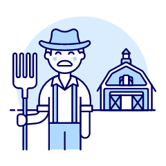 Farmer Fork 4 Illustration from UX Duotone Set