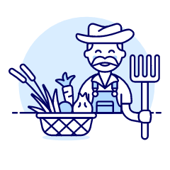 Farmer Harvest 1 Illustration from UX Duotone Set